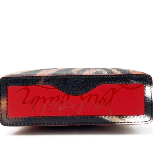 Christian Louboutin Mini CabataTiger Red Leather Studded Crossbody Bag - Picture 9 of 15
